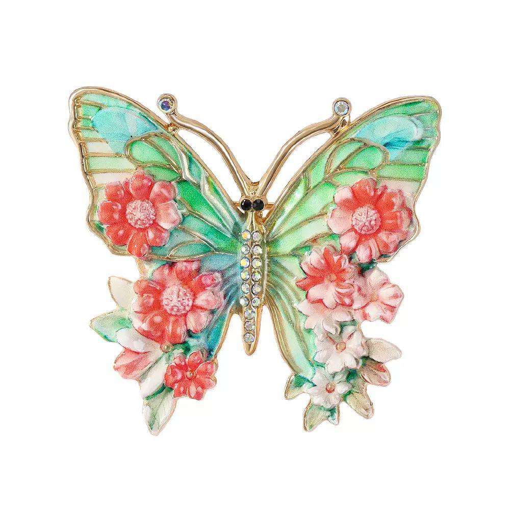 Broșă Fluture Floral Proaspăt