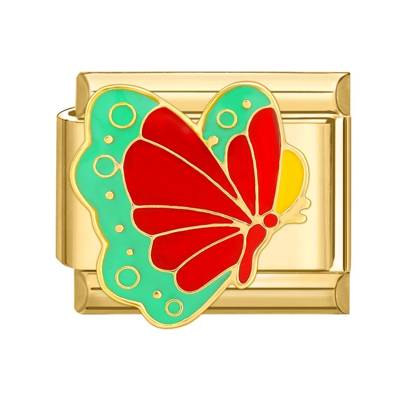 Butterfly in red wings pendant