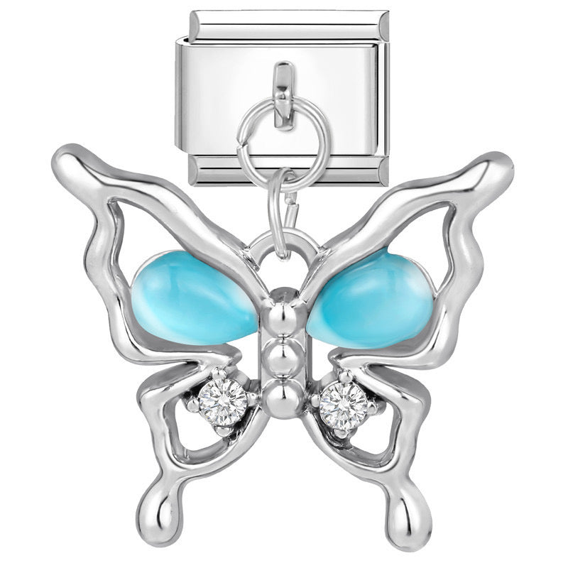 Butterfly pendant with turquoise stone