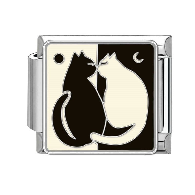 Yin and Yang Cat Pendant