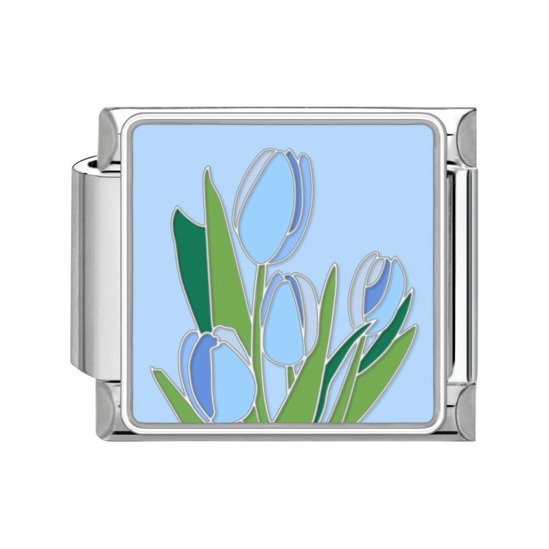 Blue Tulips Pendant