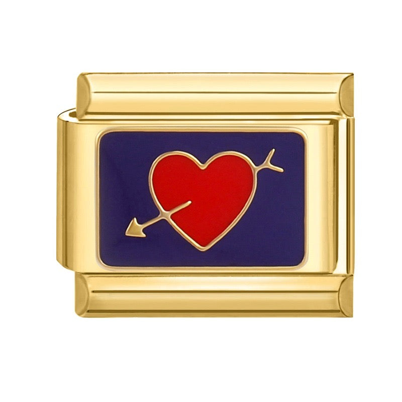 Heart with arrow pendant