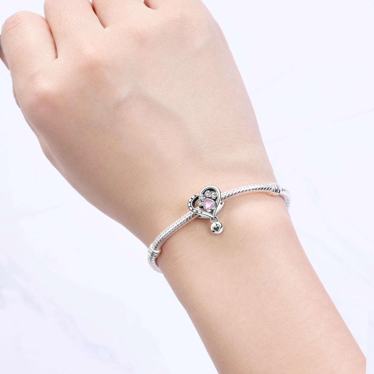 Heart Forever Pendant with Paw