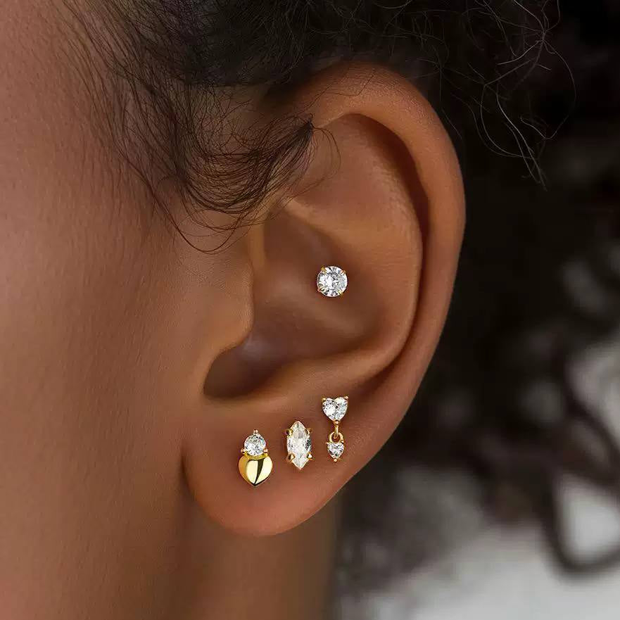 Piercing Náušnica Zirconia Marquise Ag 925