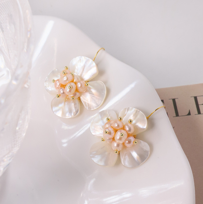 Náušnice Perlový kvet