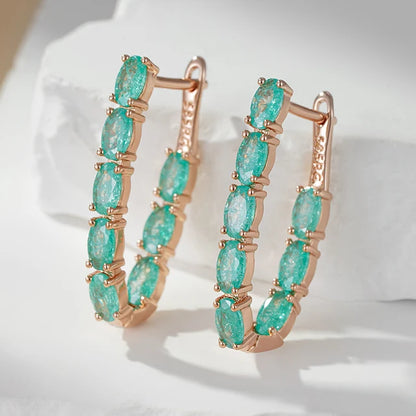 Kolczyki Golden Harmony Green