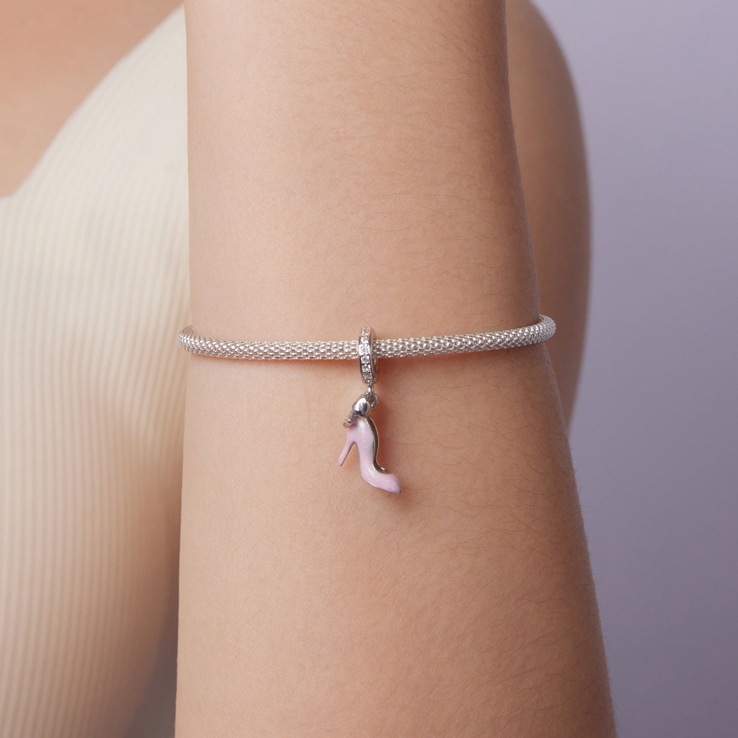 Prívesok Ružový podpätok