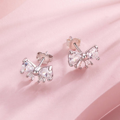 Strieborné náušnice Mašličky