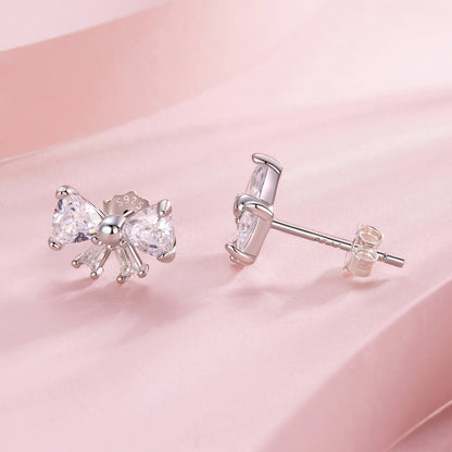 Strieborné náušnice Mašličky