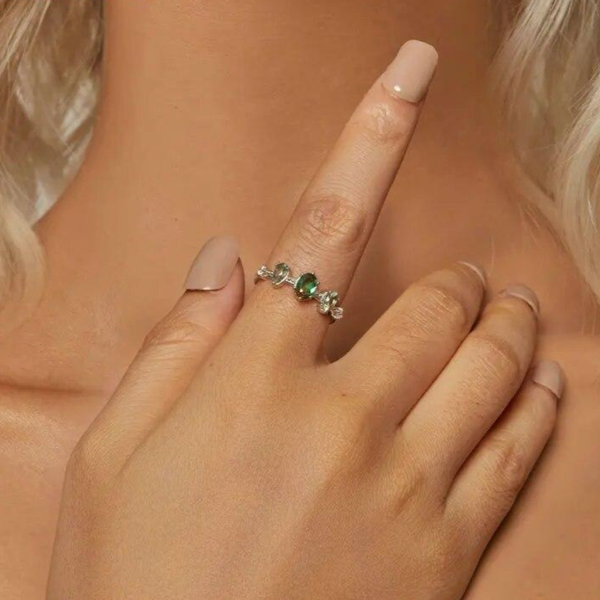 Žiedas Žalia švelnumas