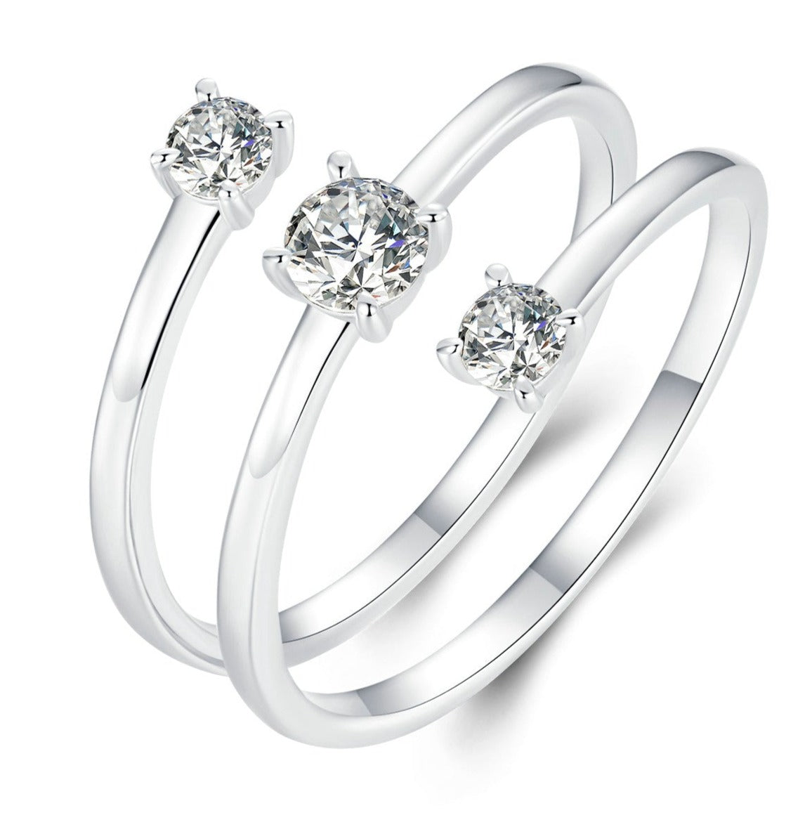 Prsteň Strieborný tanec