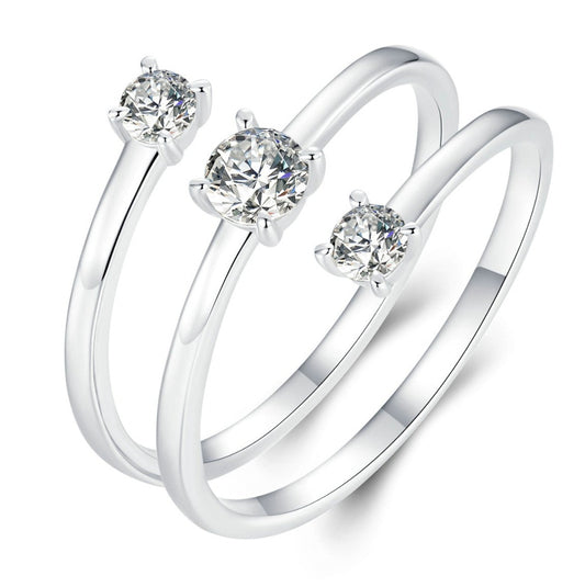 Prsteň Strieborný tanec