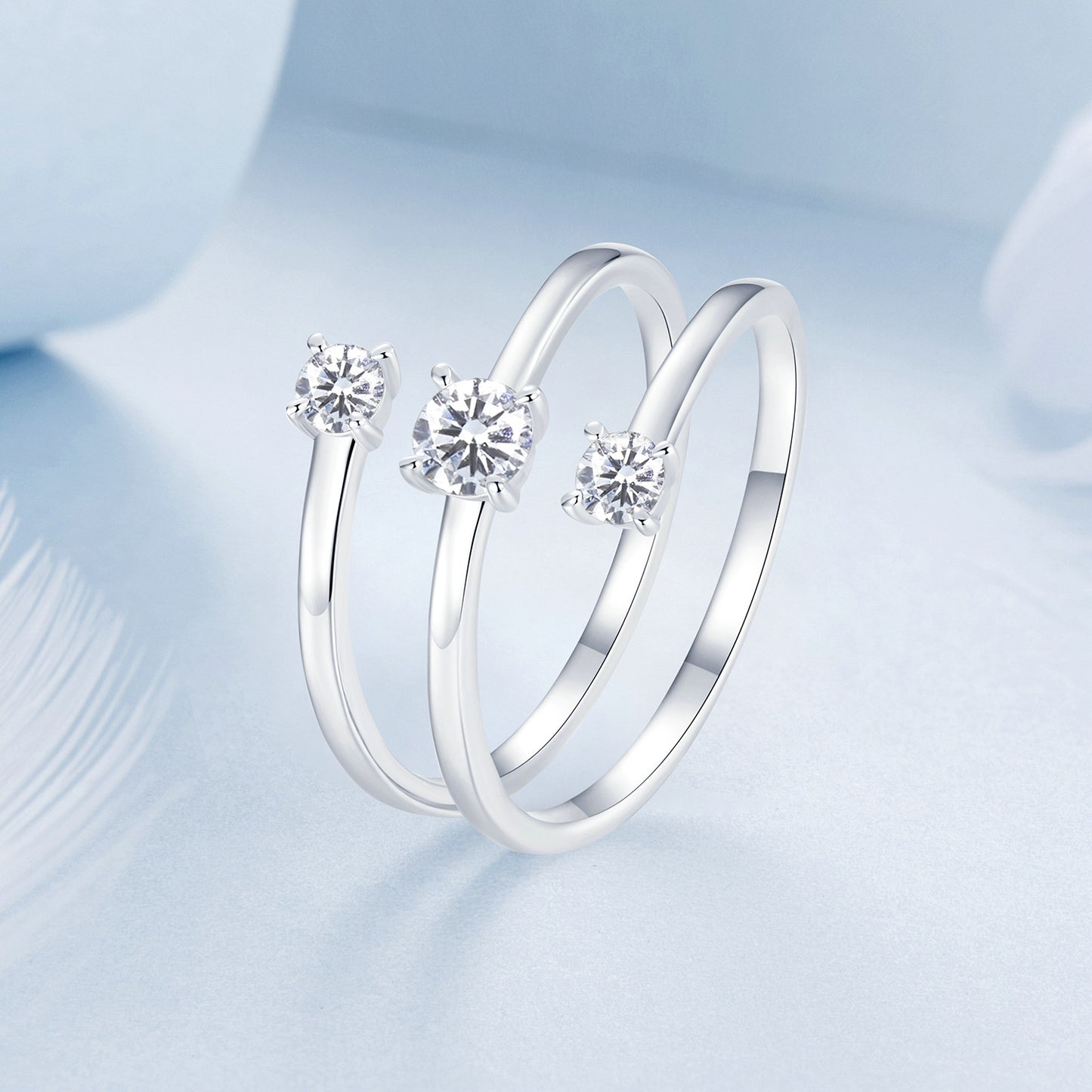 Prsteň Strieborný tanec