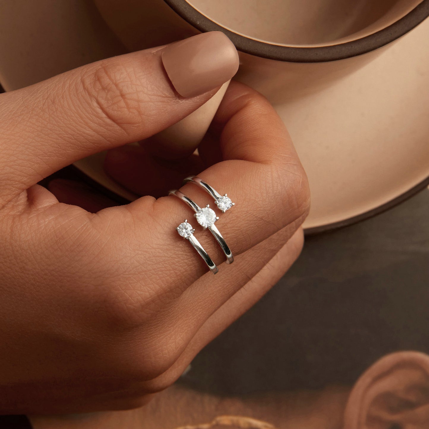 Prsteň Strieborný tanec