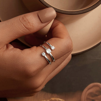 Prsteň Strieborný tanec