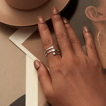 Prsteň Strieborný tanec