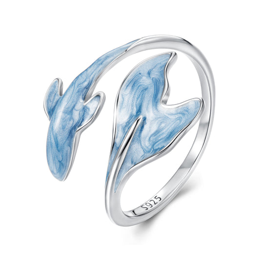 Silver ring Dolphin 