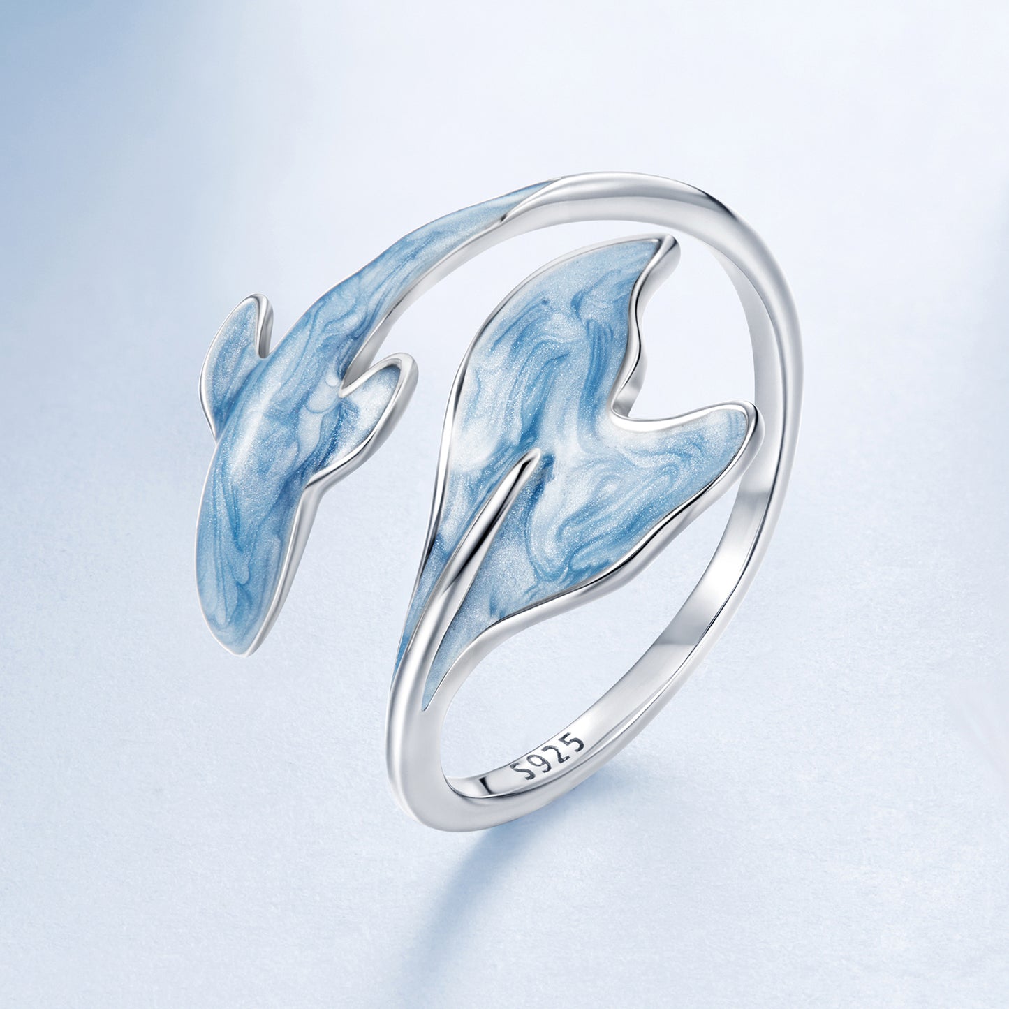 Silver ring Dolphin 