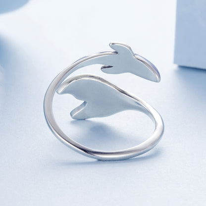 Silver ring Dolphin 