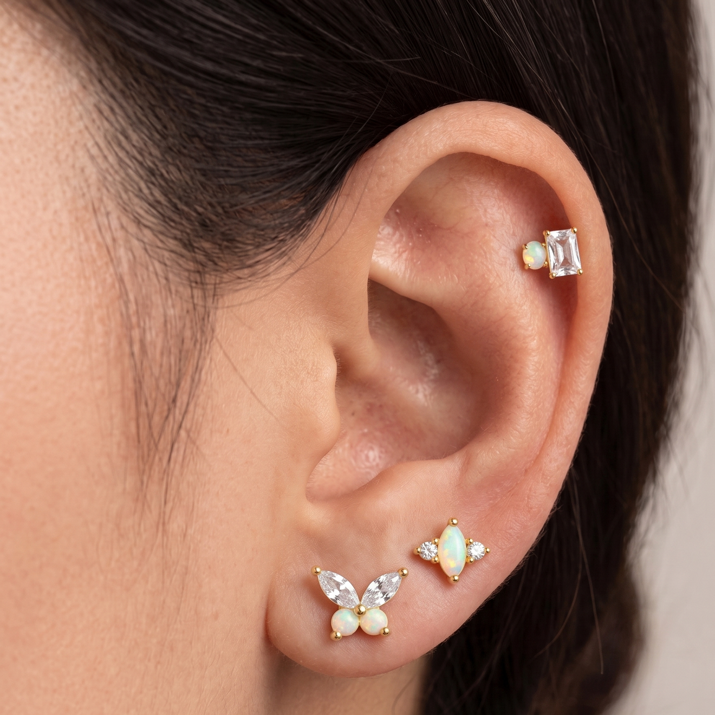 Piercing Náušnica Opal Marquise Ag 925