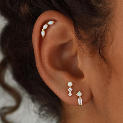 Piercing Náušnica Opal Trio Ag 925