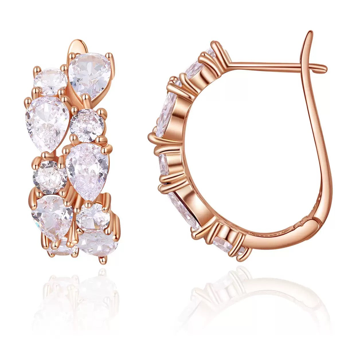 Fülbevaló: fehér elegancia