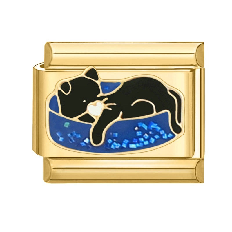 Sleeping kitten pendant