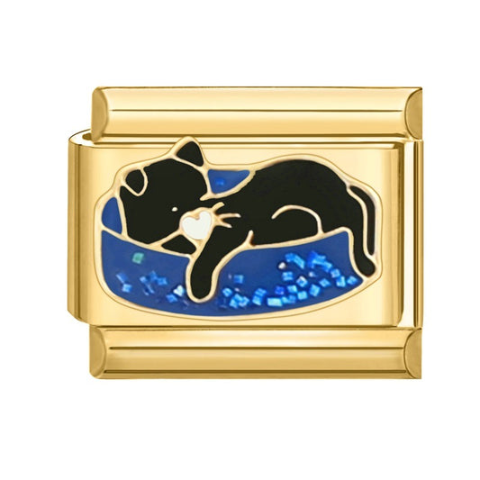 Sleeping kitten pendant