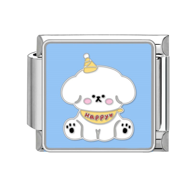 Pendant Dog with a yellow cap