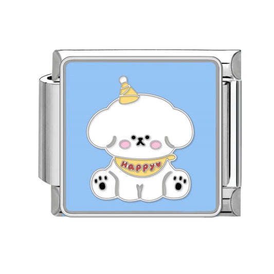 Pendant Dog with a yellow cap