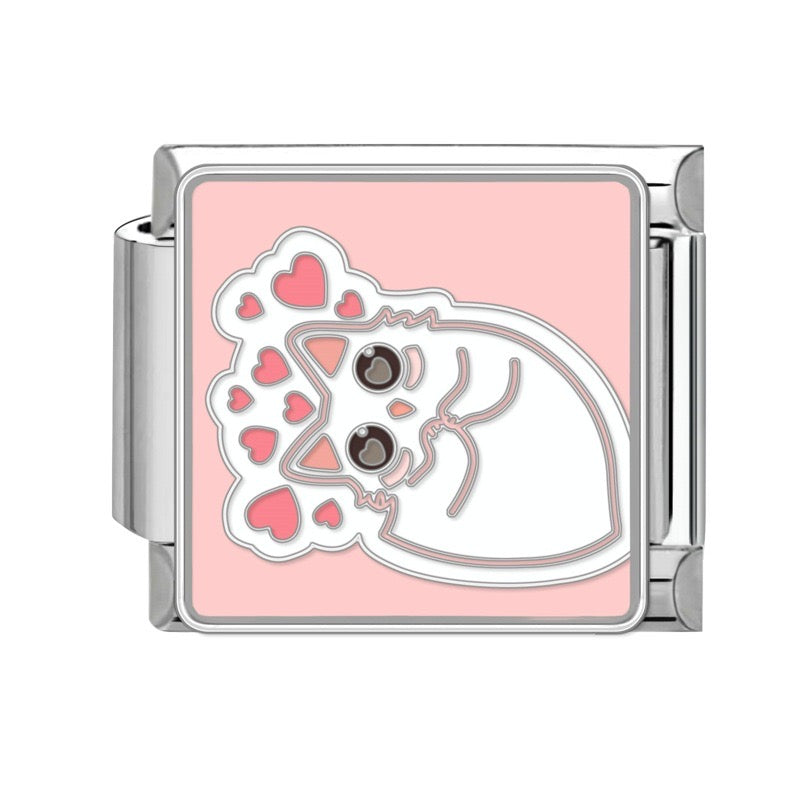 Heart-shaped kitten pendant