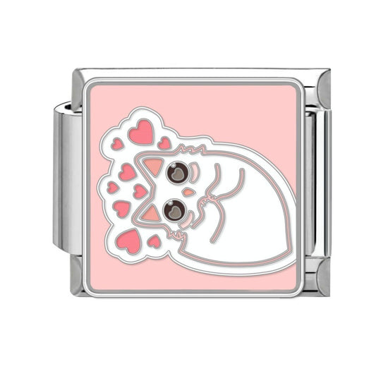 Heart-shaped kitten pendant