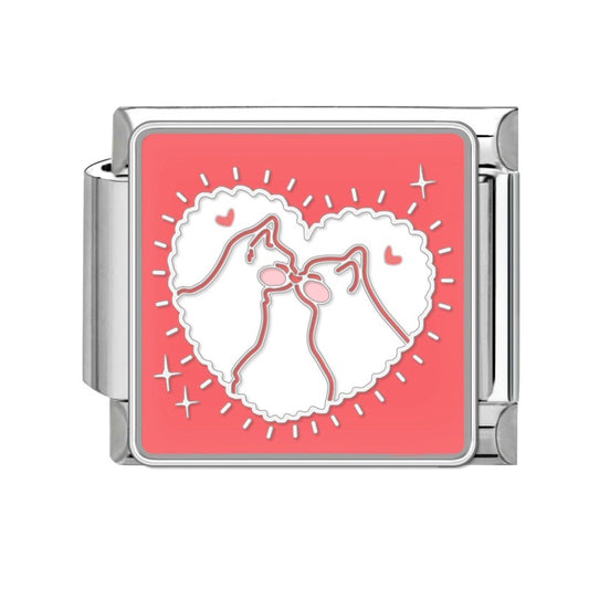 Pendant: Kittens in Love in a Heart