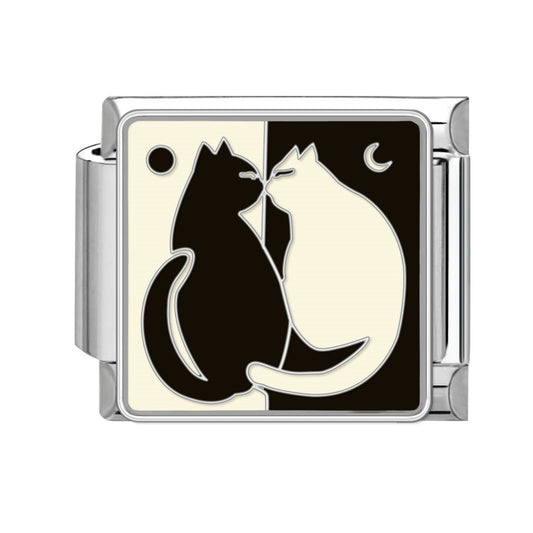 Yin and Yang Cat Pendant