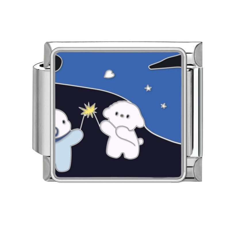 Pendant Night full of stars and dogs