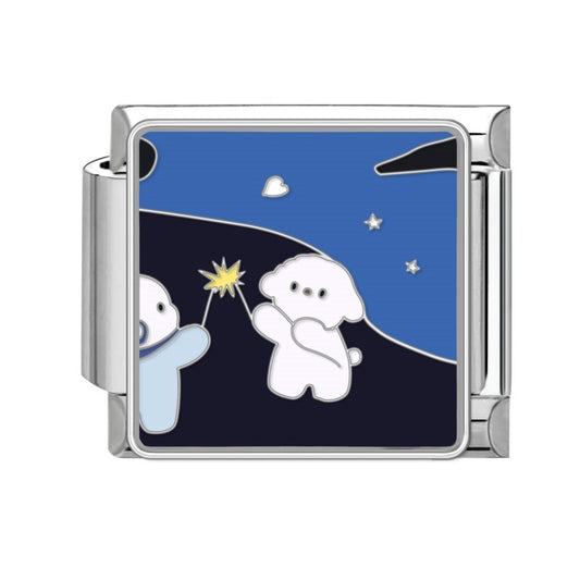 Pendant Night full of stars and dogs