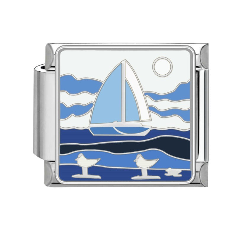 Pendant Sailboat on the Waves