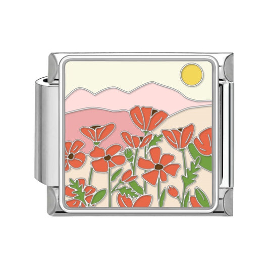 Pendant Red Flowers in the Mountains