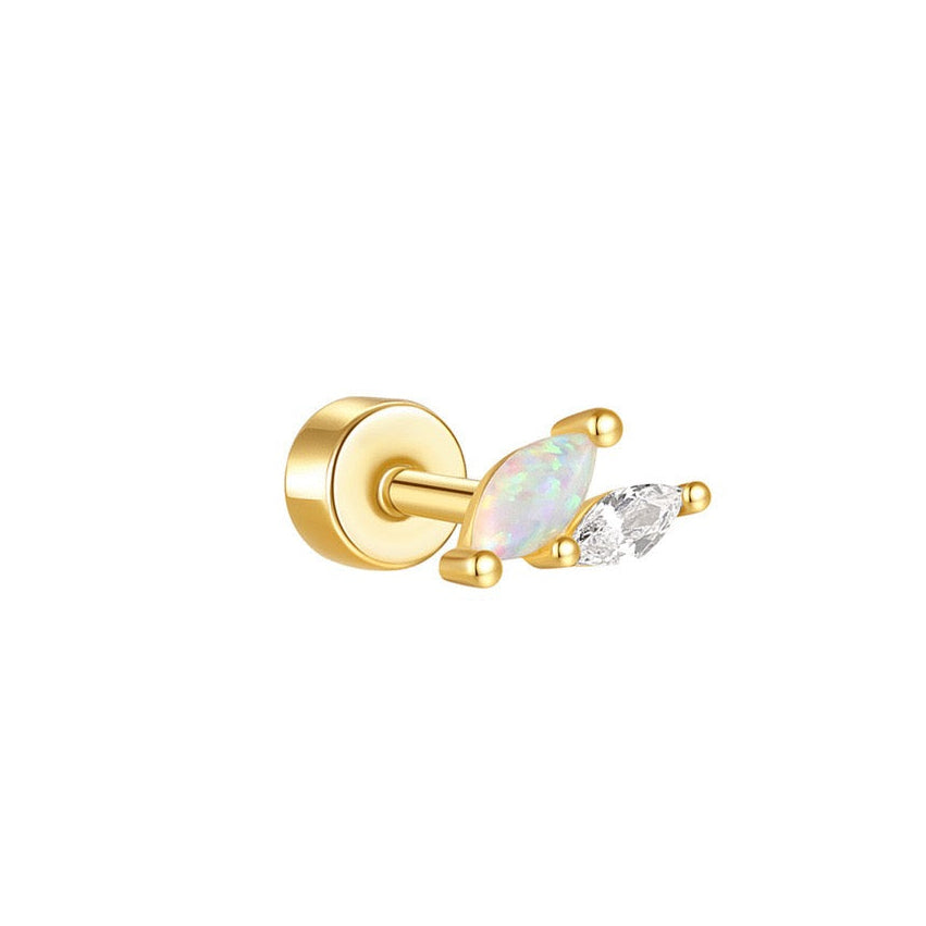 Piercing Náušnica Opal Marquise Duo Ag 925