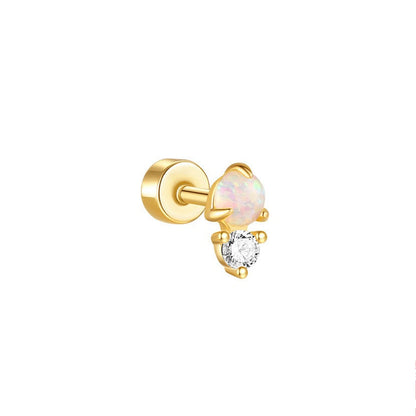 Piercing Náušnica Opal Duo Kryštál Ag 925