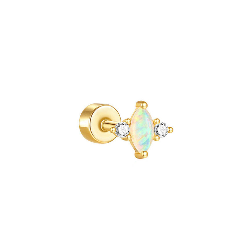 Piercing Náušnica Opal Marquise Ag 925