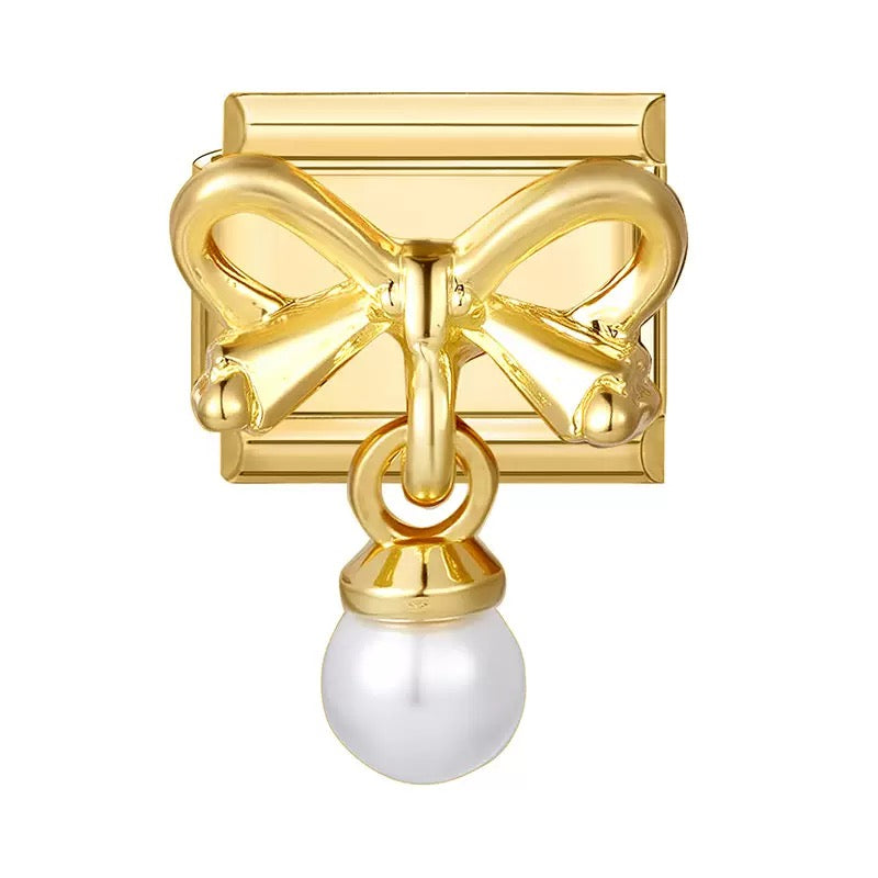 Arany masni medál gyöngyökkel