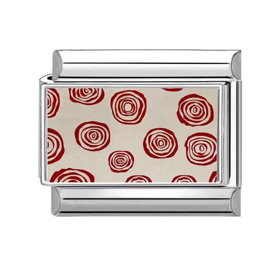 Vörös rózsák medál bézs alapon