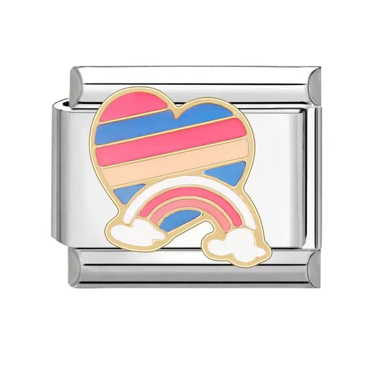 Álomszivárvány szív medál