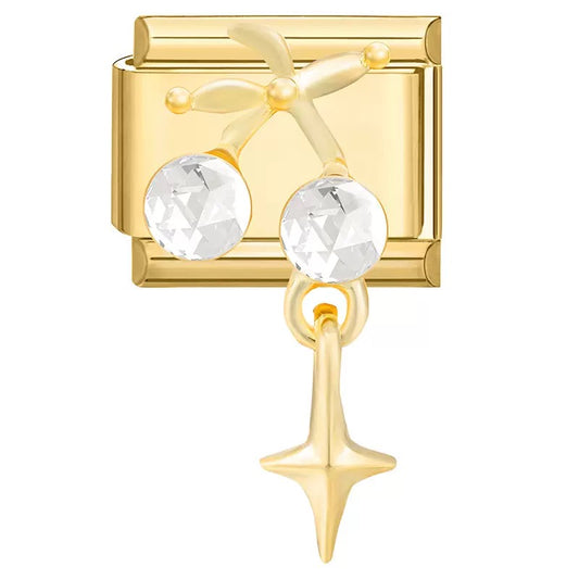 Szerencse csillogó cseresznye medál