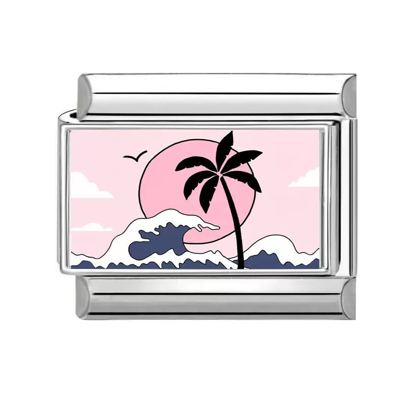 Trópusi rózsaszín medál