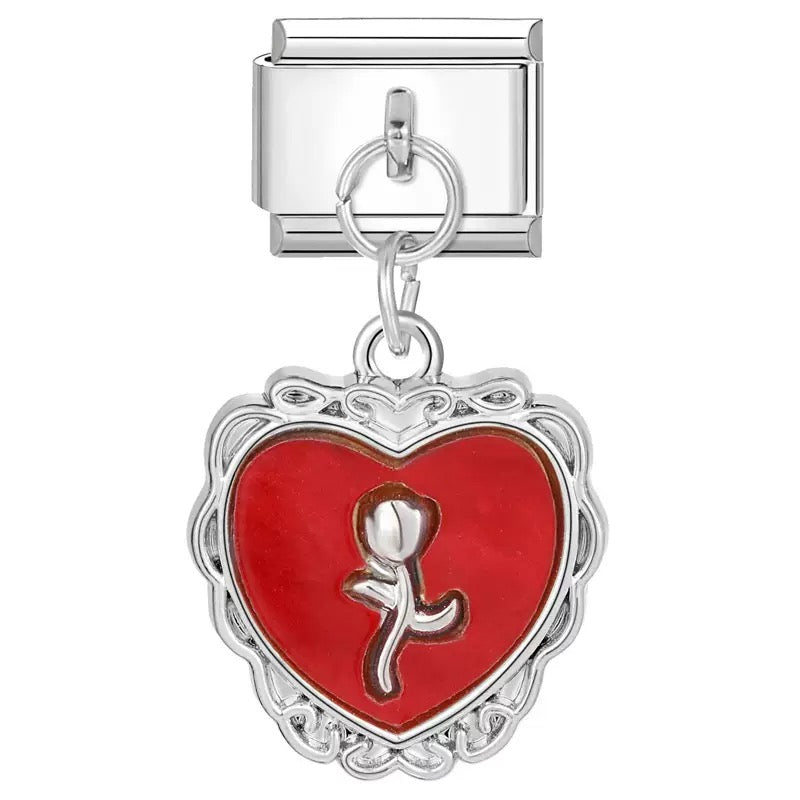 Rózsa a szívben medál