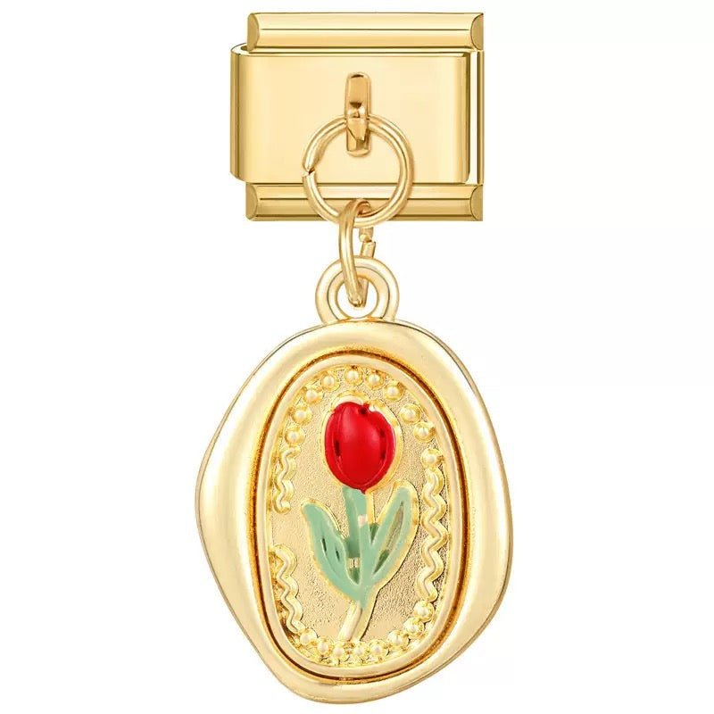 Piros tulipán medál