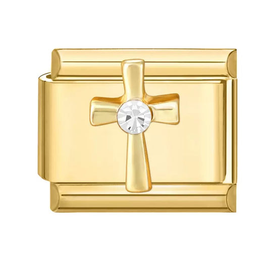 Medál arany kereszt kővel