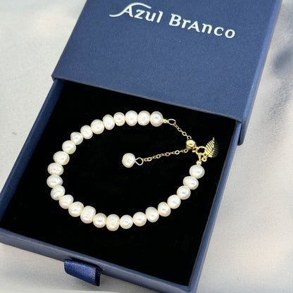 Aranylevél gyöngykarkötő